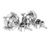 Round Lab Grown Diamond Solitaire Stud Earrings