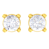 Round Lab Grown Diamond Solitaire Stud Earrings