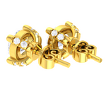 Round Lab Grown Diamond Solitaire Stud Earrings