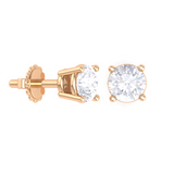 Round Lab Grown Diamond Solitaire Stud Earrings