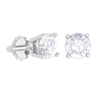 Round Lab Grown Diamond Solitaire Stud Earrings