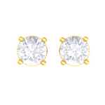 Round Lab Grown Diamond Solitaire Stud Earrings