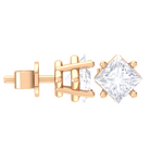 Princess-Cut Lab Grown Diamond Solitaire Stud Earrings