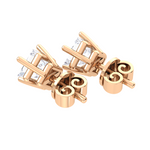 Princess-Cut Lab Grown Diamond Solitaire Stud Earrings