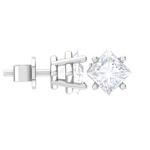 Princess-Cut Lab Grown Diamond Solitaire Stud Earrings