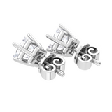 Princess-Cut Lab Grown Diamond Solitaire Stud Earrings