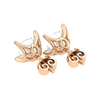 Princess-Cut Lab Grown Diamond Solitaire Stud Earrings
