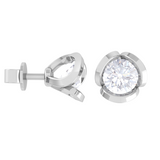 Round Lab Grown Diamond Solitaire Stud Earrings