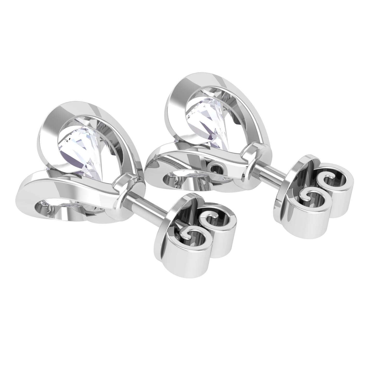 Round Lab Grown Diamond Solitaire Stud Earrings