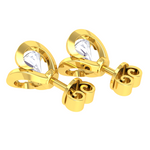 Round Lab Grown Diamond Solitaire Stud Earrings