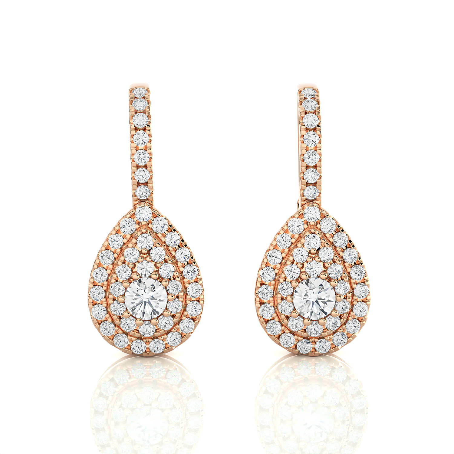 1 ctw Round Lab Grown Diamond Drop Earrings