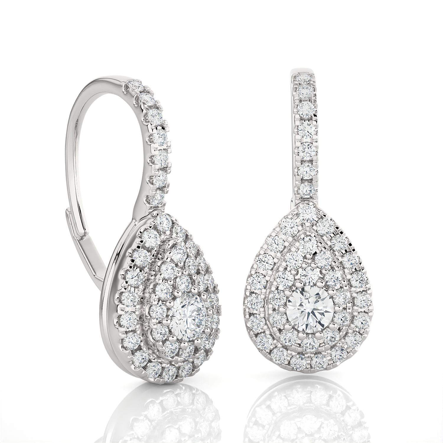 1 ctw Round Lab Grown Diamond Drop Earrings