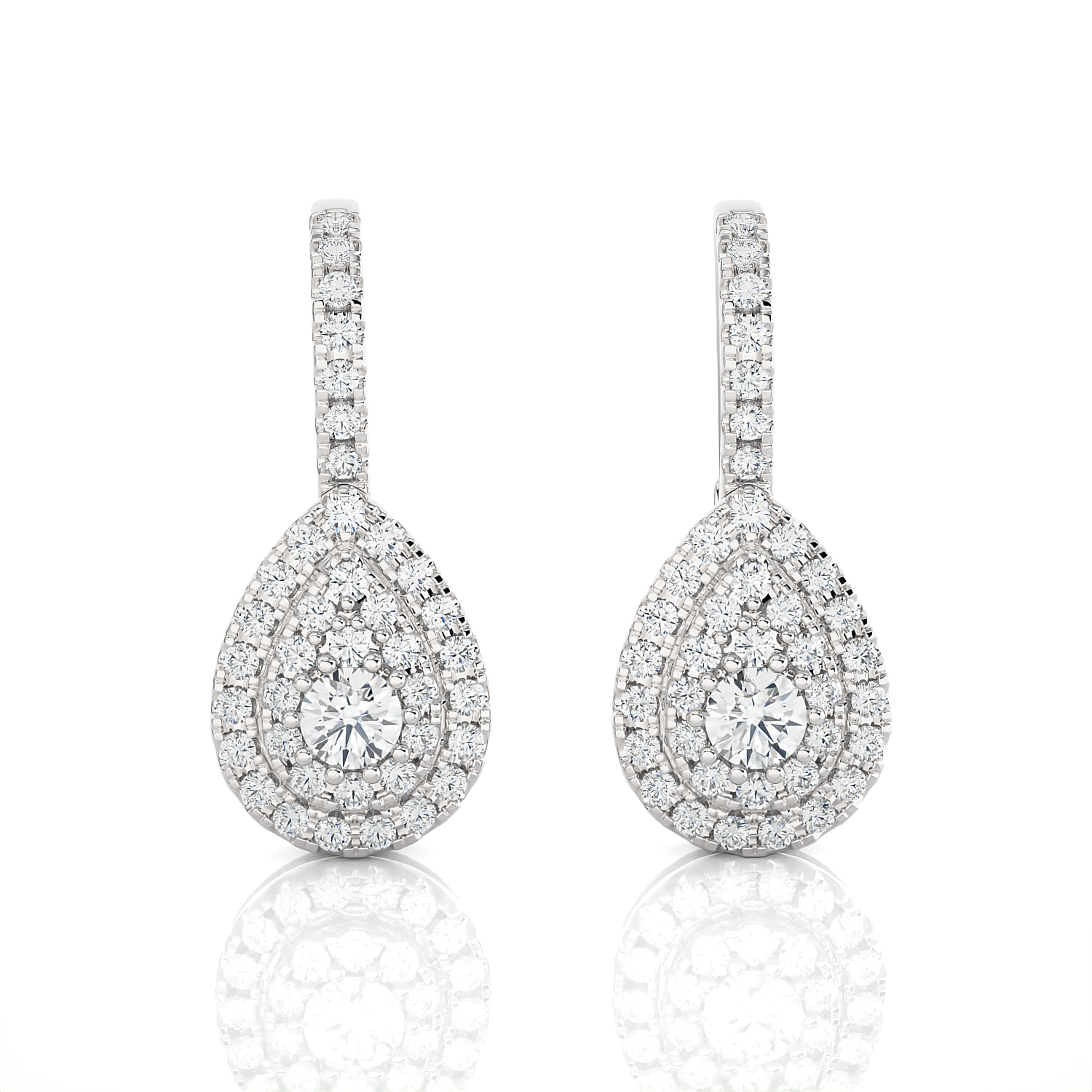 1 ctw Round Lab Grown Diamond Drop Earrings