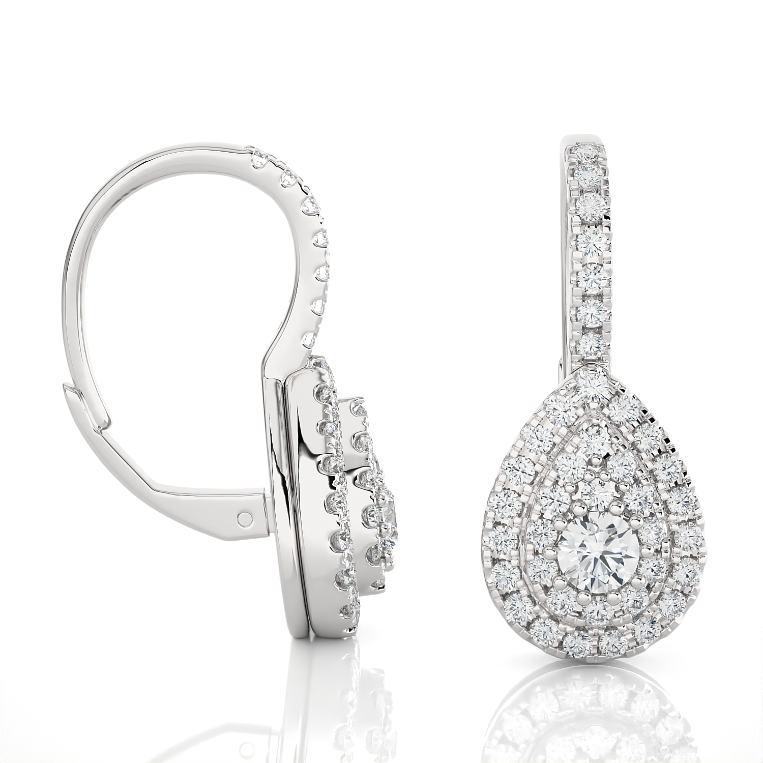 1 ctw Round Lab Grown Diamond Drop Earrings