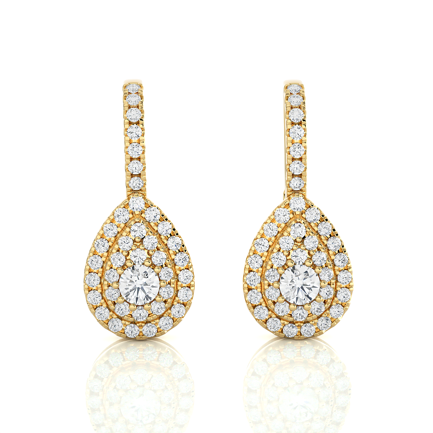 1 ctw Round Lab Grown Diamond Drop Earrings