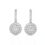 1 ctw Round Lab Grown Diamond Drop Earrings