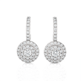 1 ctw Round Lab Grown Diamond Drop Earrings