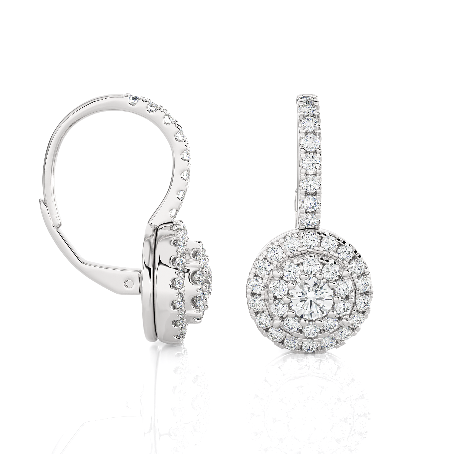 1 ctw Round Lab Grown Diamond Drop Earrings