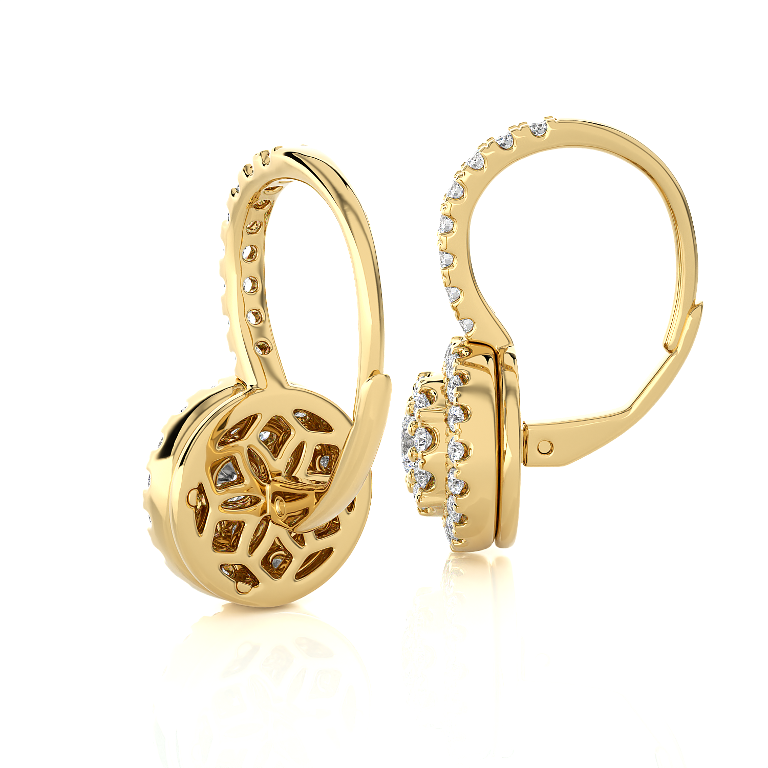 1 ctw Round Lab Grown Diamond Drop Earrings