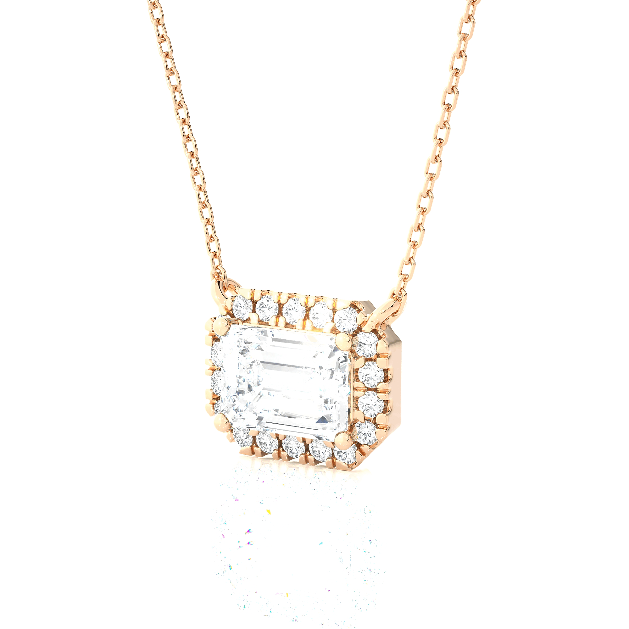 Round Lab Grown Diamond Solitaire Pendant