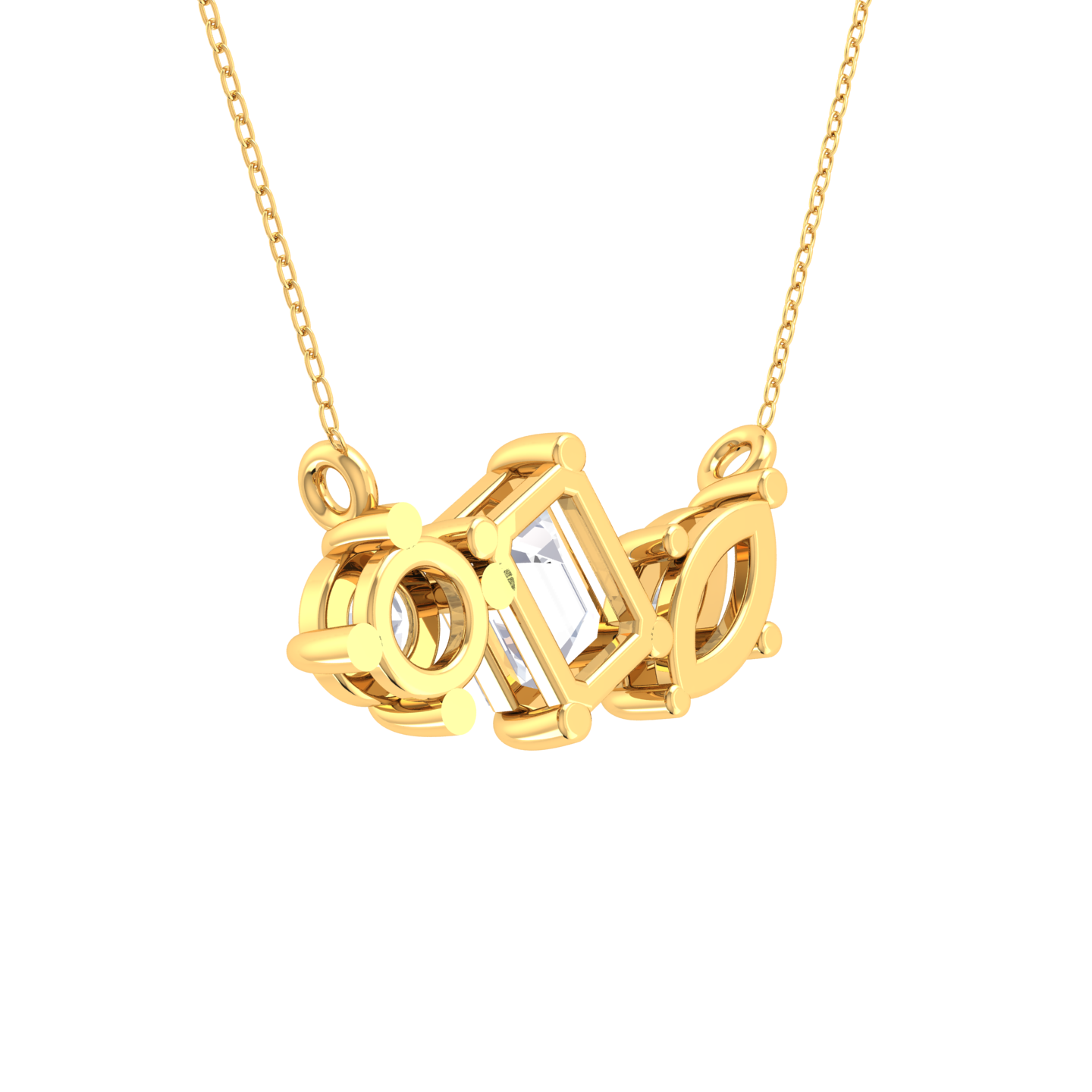 1 ctw Mix-Shape Lab Grown Diamond Fashion Necklace