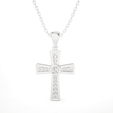 1/4  ctw Round Lab Grown Diamond Cross Pendant