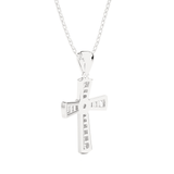 1/4  ctw Round Lab Grown Diamond Cross Pendant