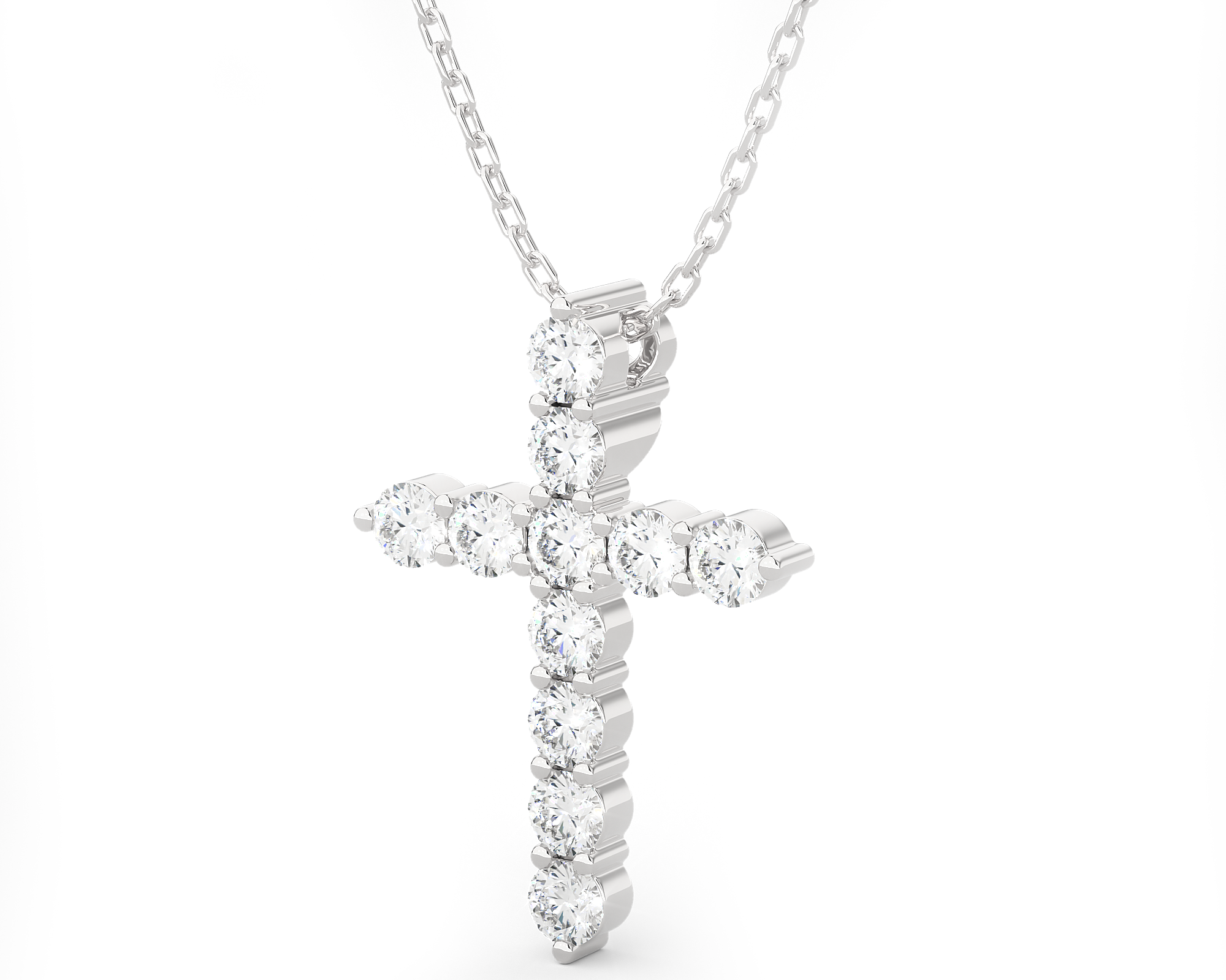 1/2  ctw Round Lab Grown Diamond Cross Pendant