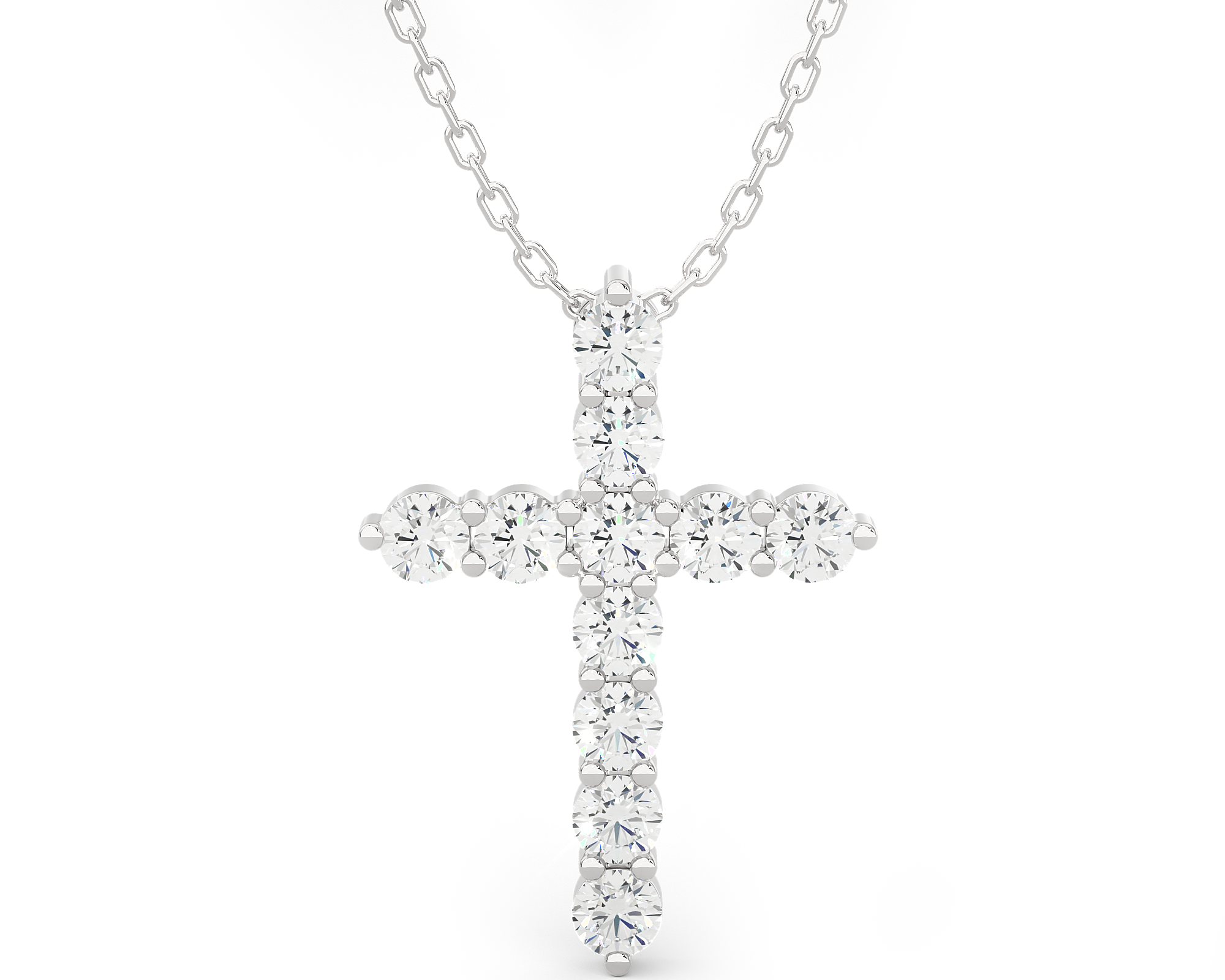 1/2  ctw Round Lab Grown Diamond Cross Pendant