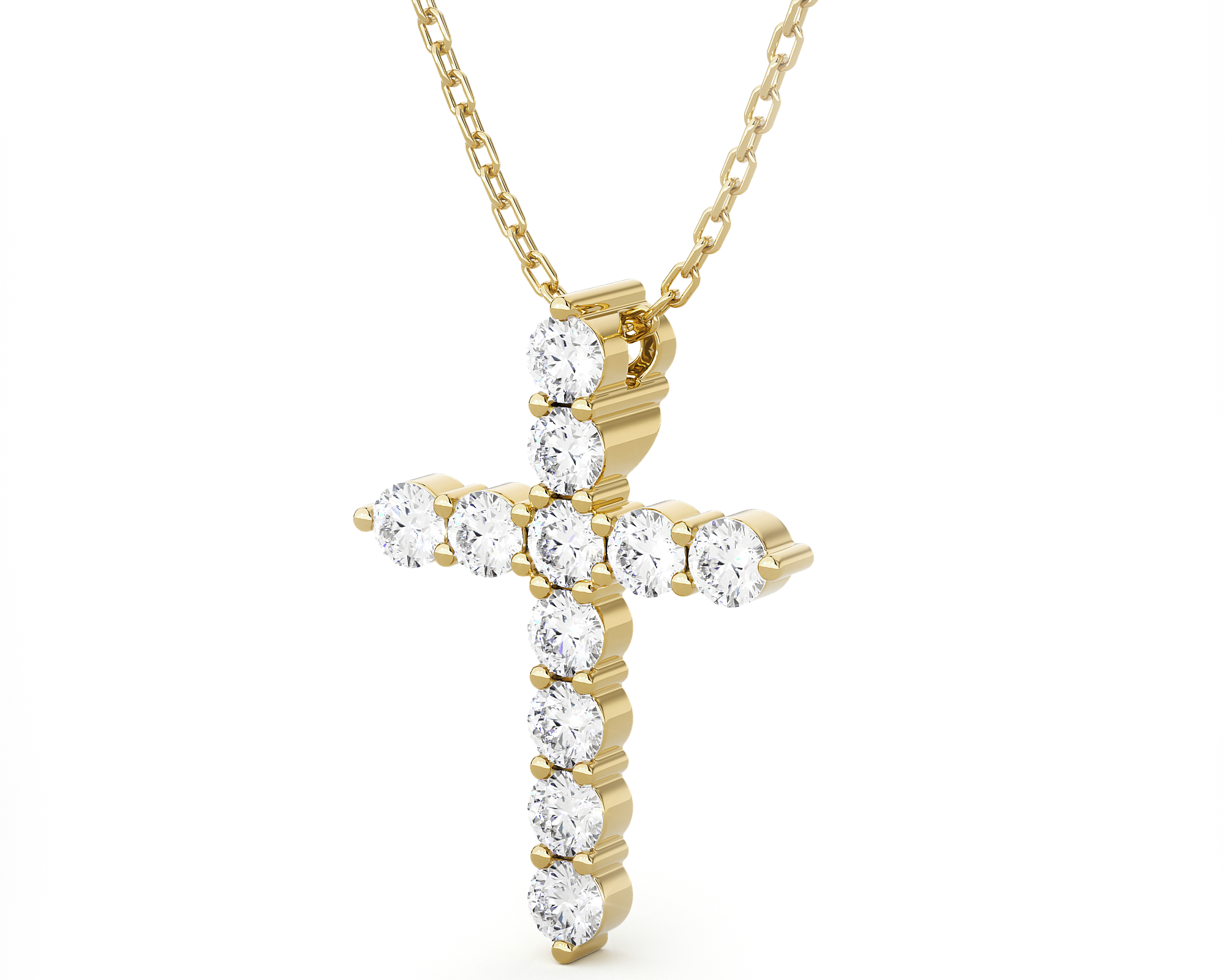 1/2  ctw Round Lab Grown Diamond Cross Pendant