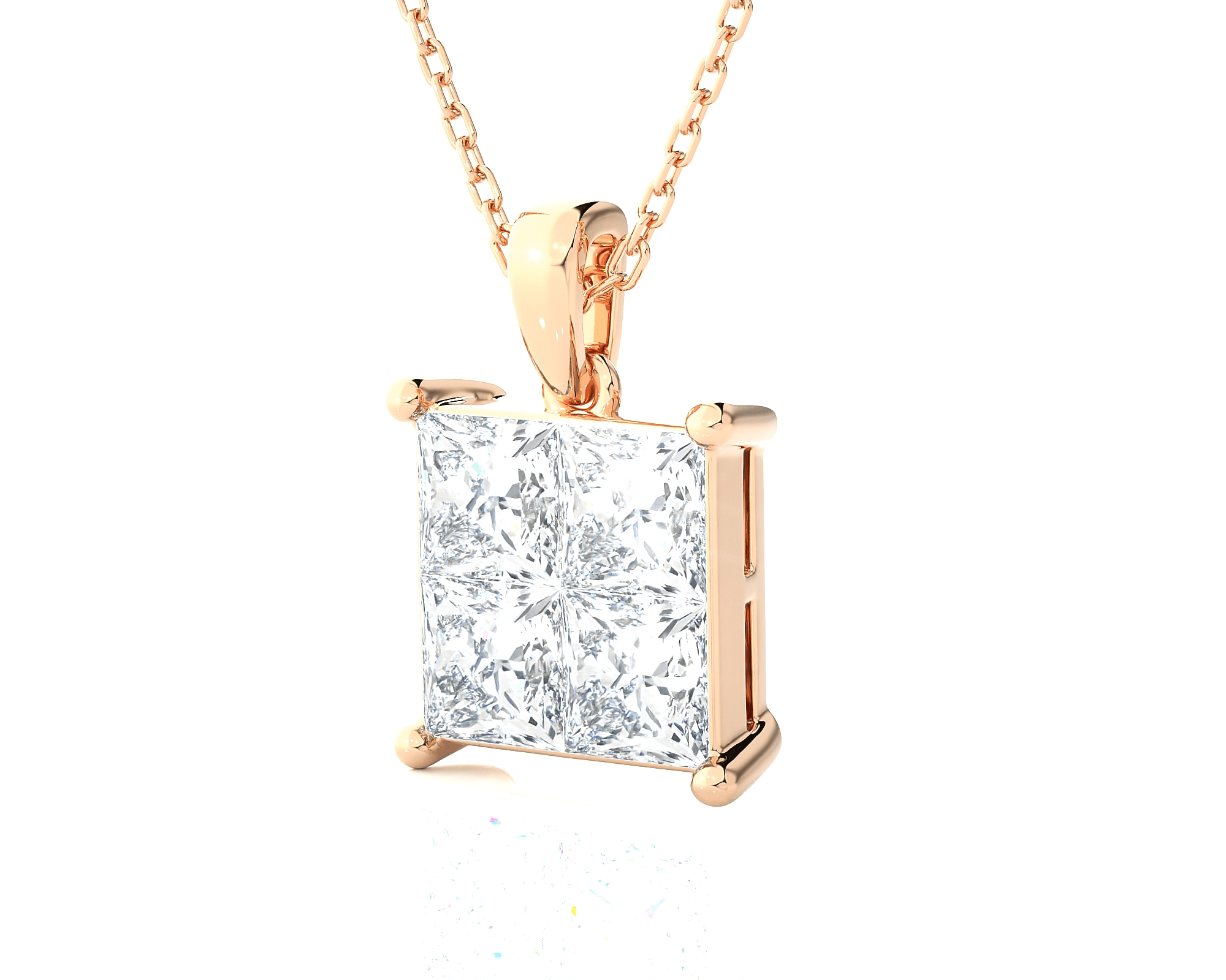 2 3/4  ctw Round Lab Grown Diamond Solitaire Pendant