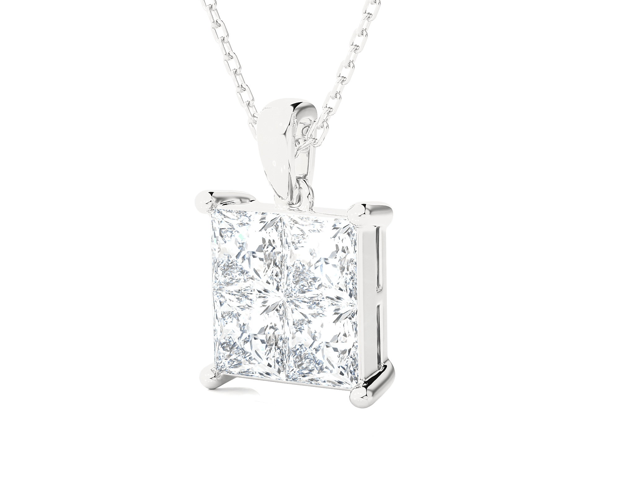 2 3/4  ctw Round Lab Grown Diamond Solitaire Pendant