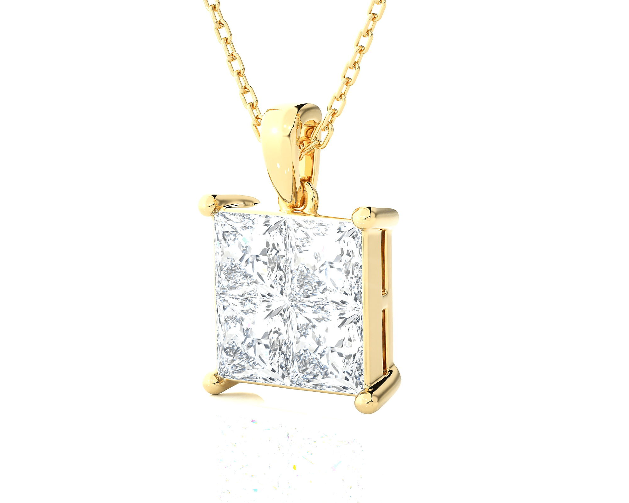 2 3/4  ctw Round Lab Grown Diamond Solitaire Pendant