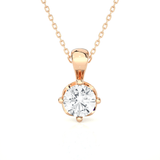 1  ctw Round Lab Grown Diamond Solitaire Pendant