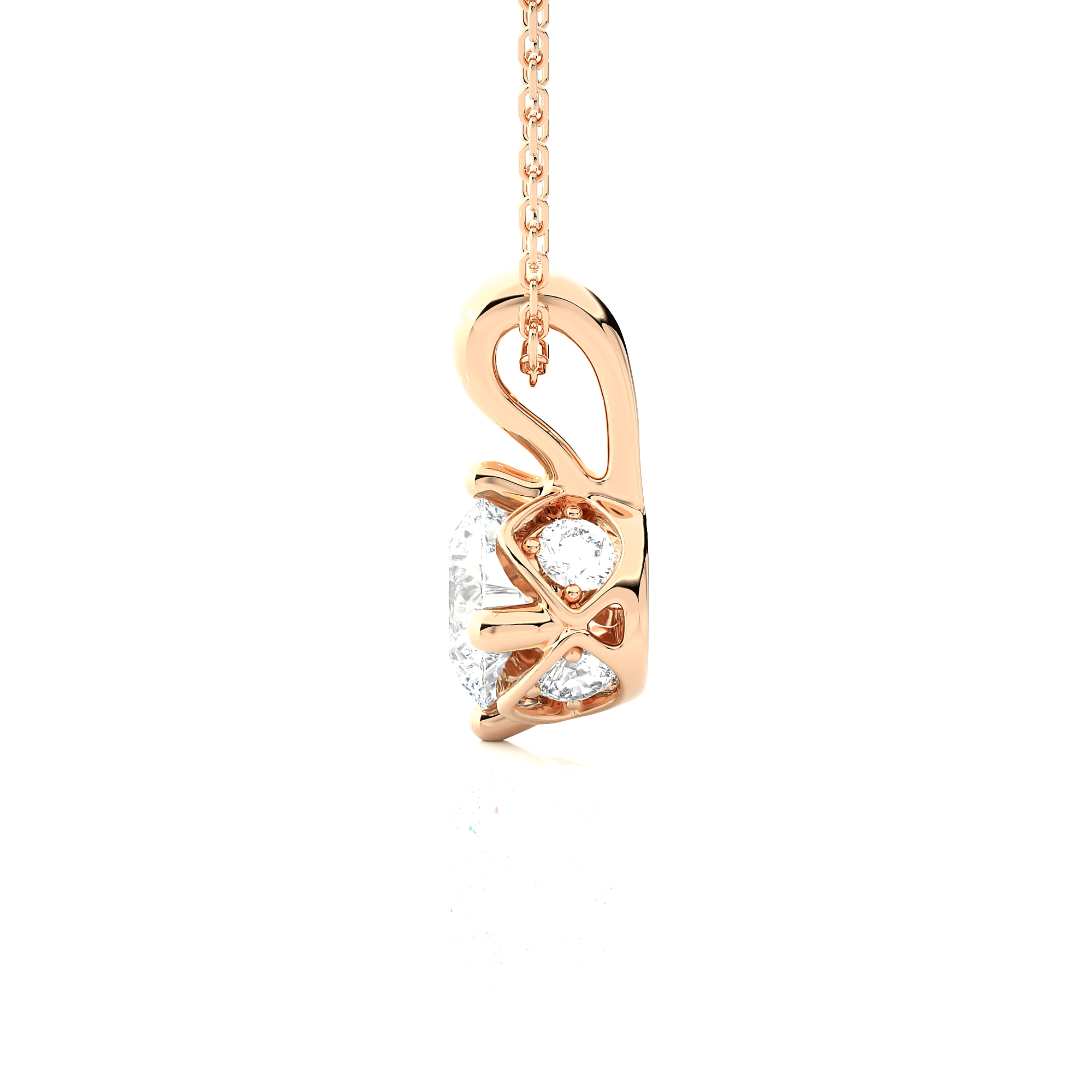 1  ctw Round Lab Grown Diamond Solitaire Pendant