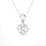 1  ctw Round Lab Grown Diamond Solitaire Pendant