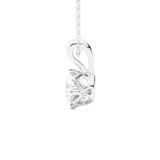 1  ctw Round Lab Grown Diamond Solitaire Pendant