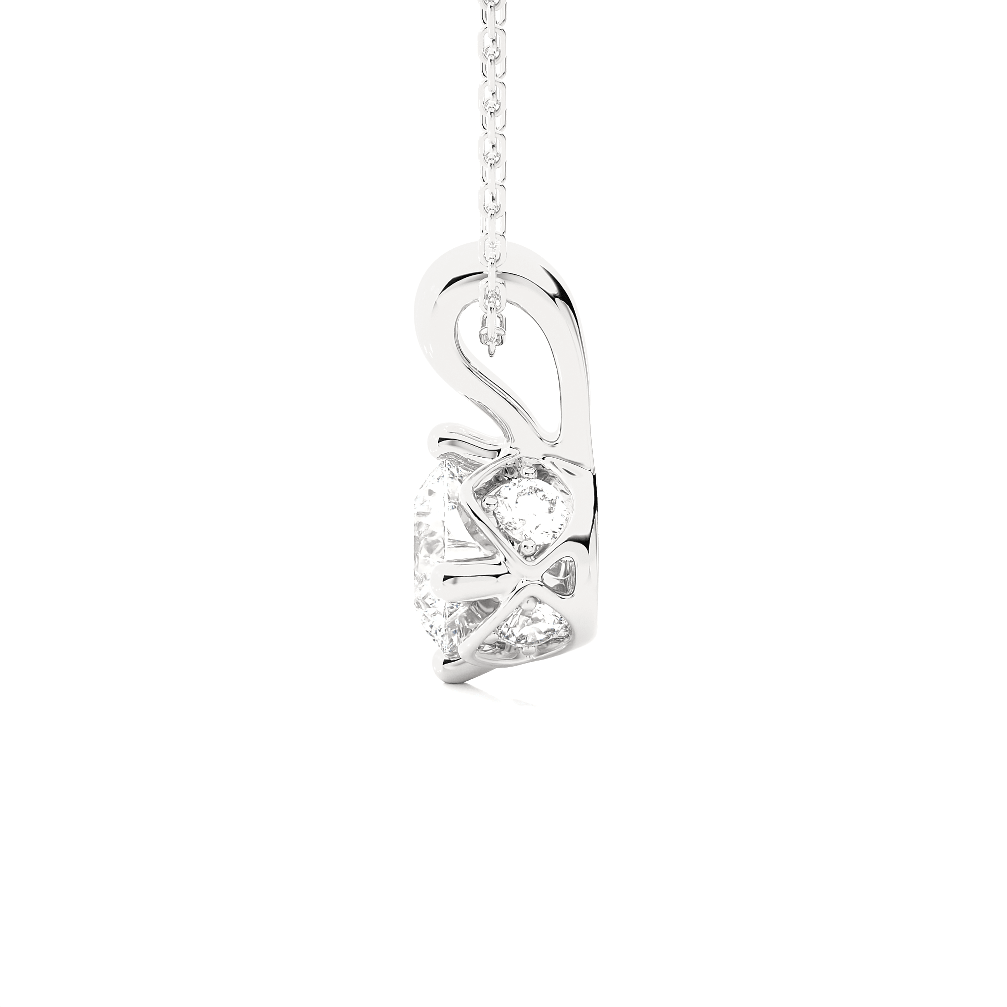 1  ctw Round Lab Grown Diamond Solitaire Pendant