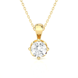 1  ctw Round Lab Grown Diamond Solitaire Pendant