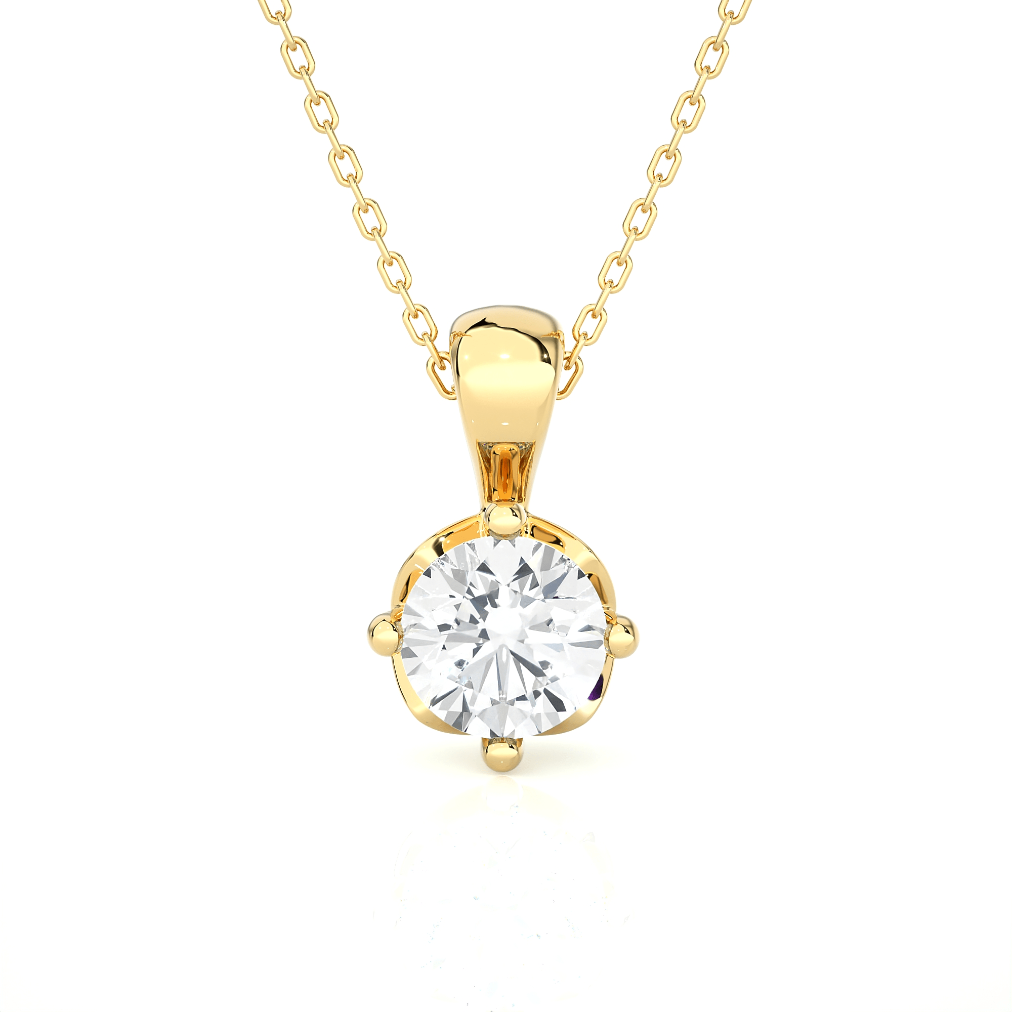 1  ctw Round Lab Grown Diamond Solitaire Pendant