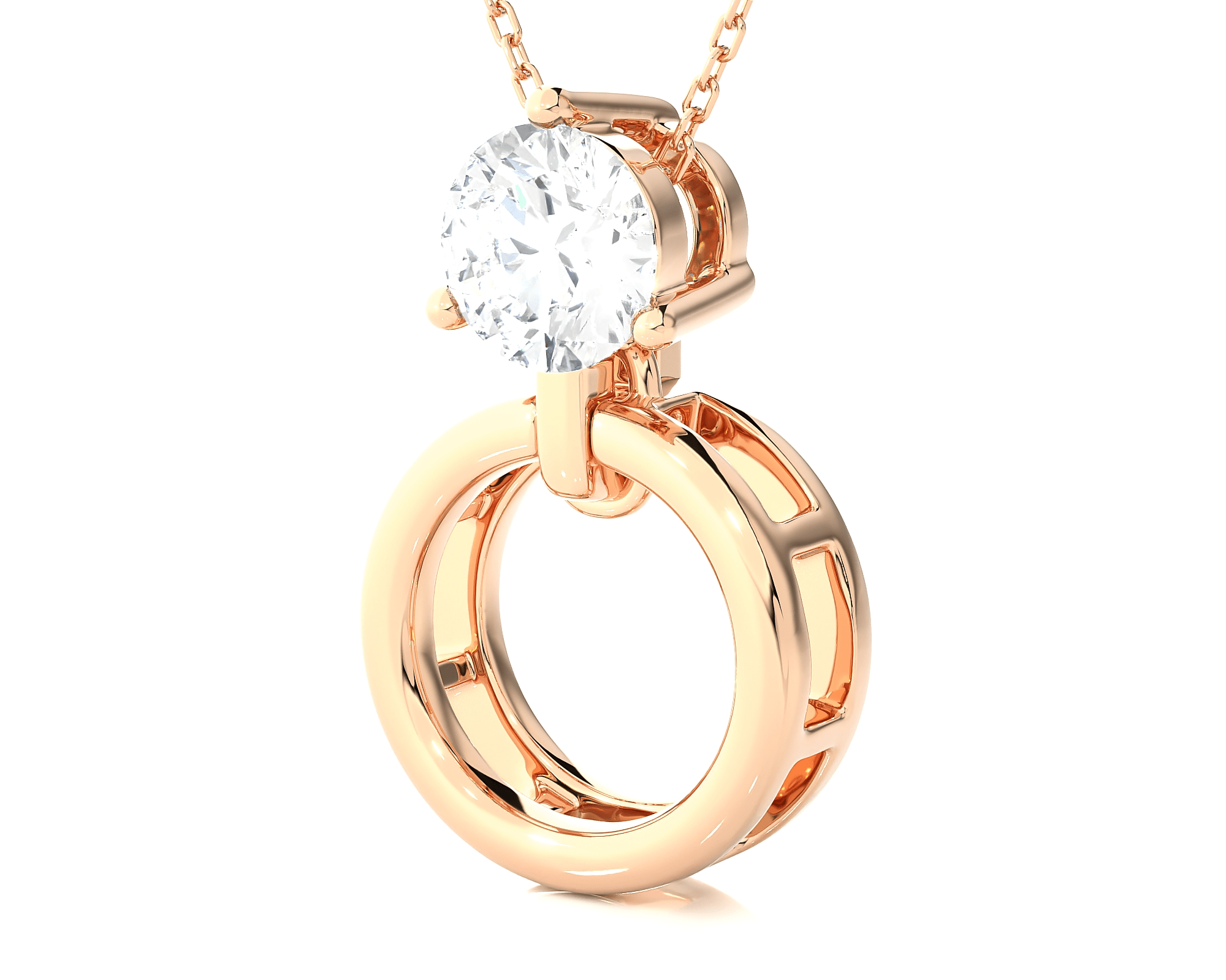 7/8  ctw Round Lab Grown Diamond Fashion Pendant