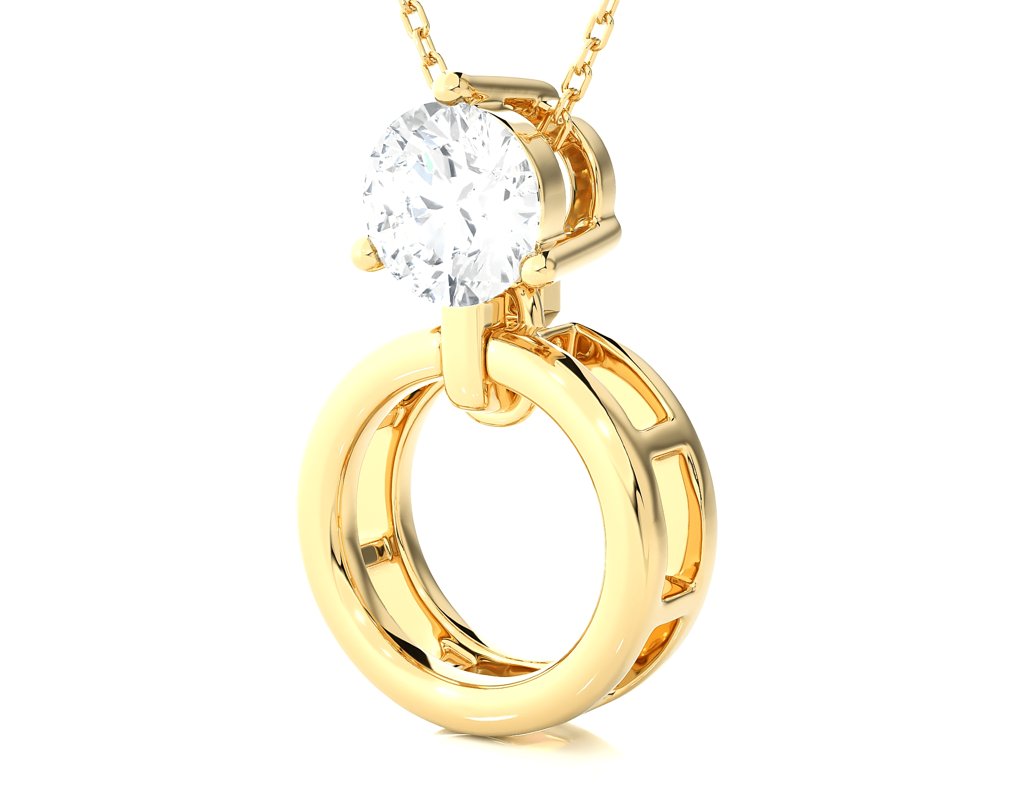 7/8  ctw Round Lab Grown Diamond Fashion Pendant