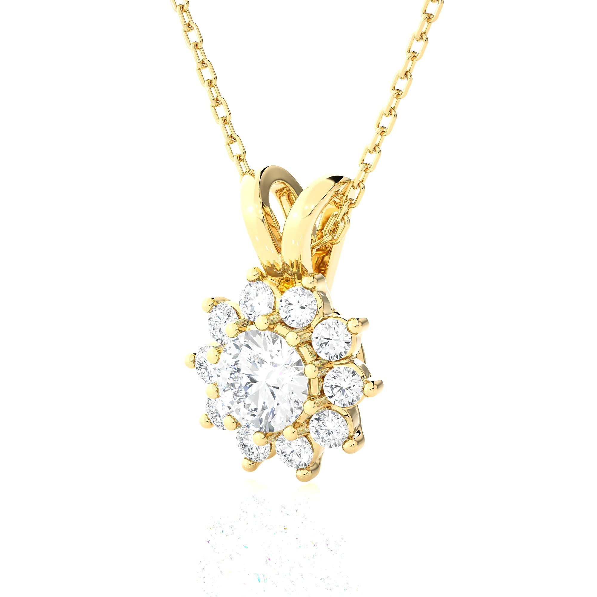 Round Lab Grown Diamond Fashion Pendant