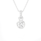 1/2  ctw Round Lab Grown Diamond Solitaire Pendant