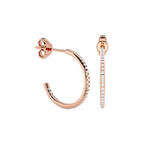 Round Lab Grown Diamond Hoop Earrings