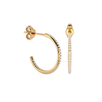 Round Lab Grown Diamond Hoop Earrings