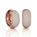 Round Lab Grown Diamond Huggie Hoop Earrings