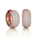 Round Lab Grown Diamond Huggie Hoop Earrings