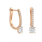 1 1/5 ctw Round Lab Grown Diamond Hoop Earrings