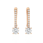 1 1/5 ctw Round Lab Grown Diamond Hoop Earrings